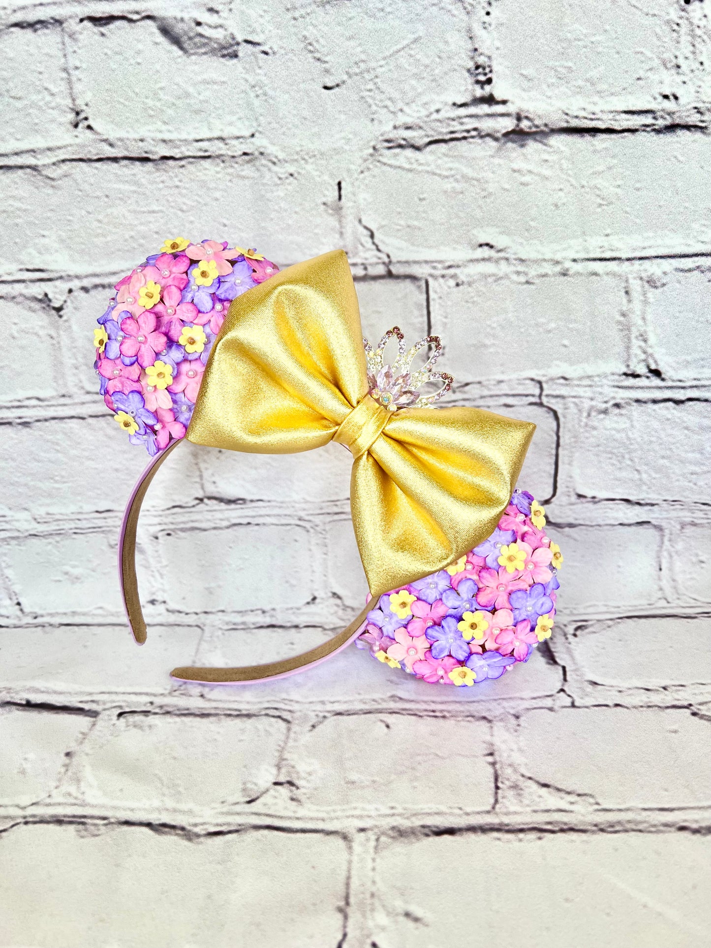 Rapunzel Mickey Ears with tiara crown