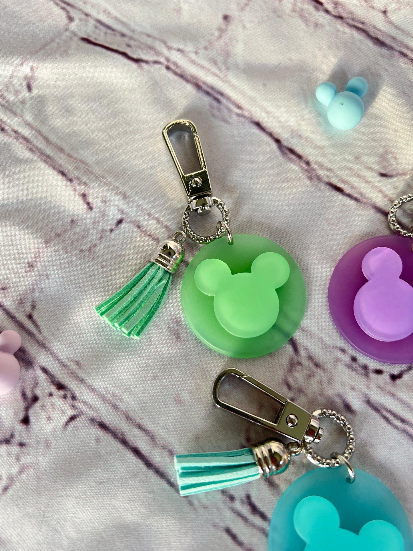 Mickey Sea glass Keychains
