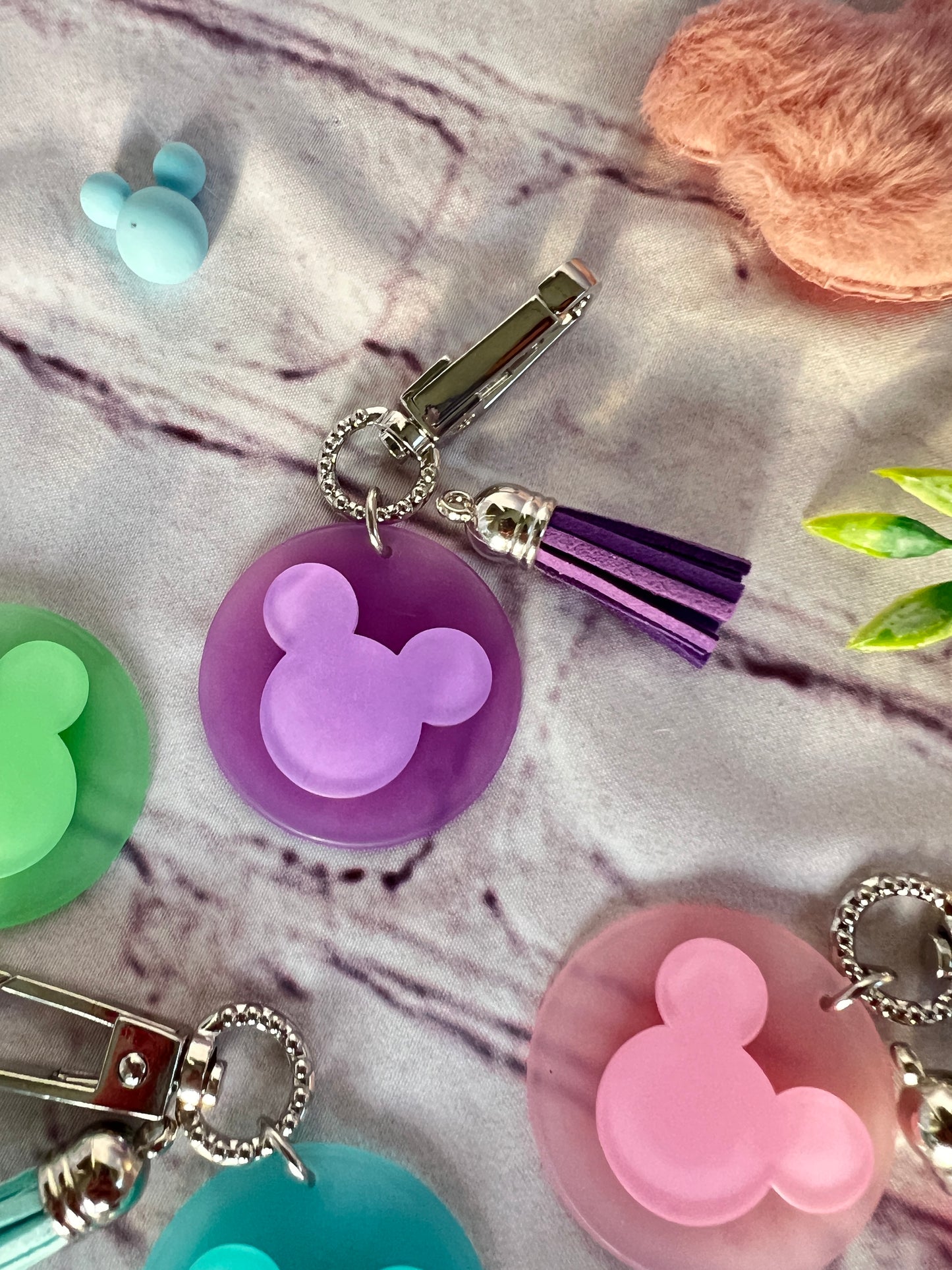 Mickey Sea glass Keychains
