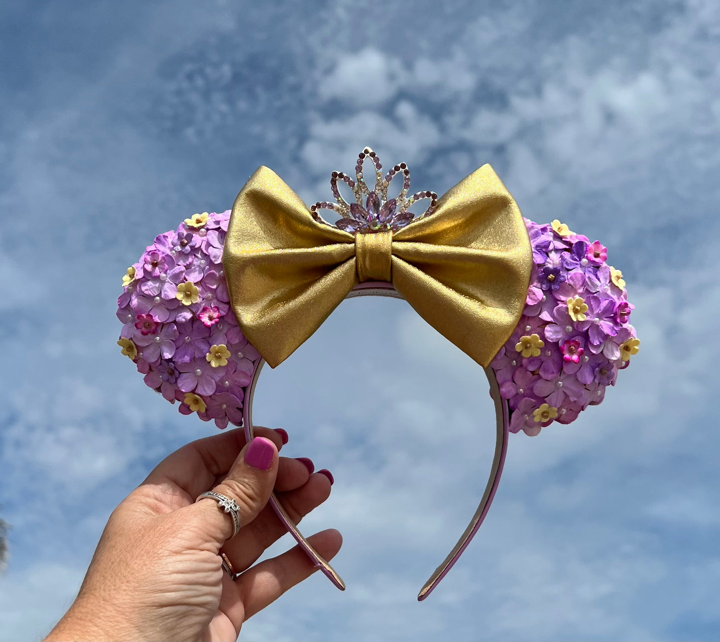 Rapunzel Mickey Ears with tiara crown