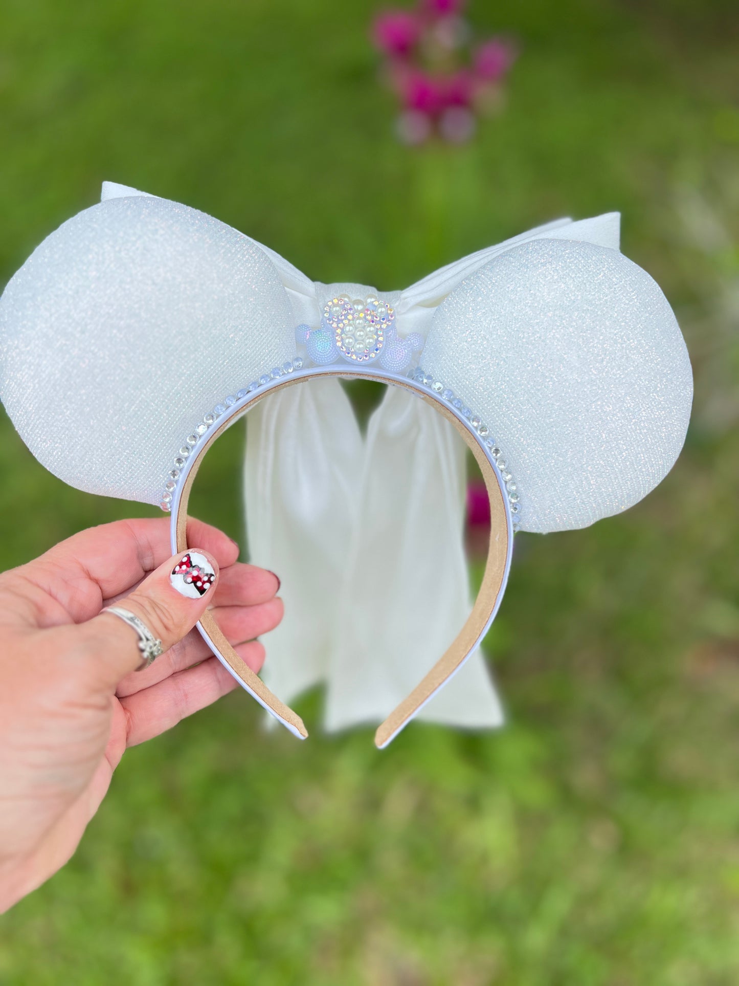 White Mouse Wedding Ears