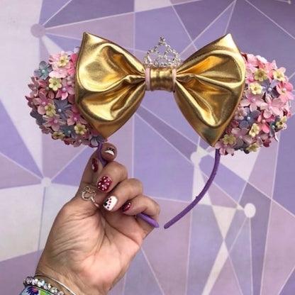 Rapunzel Mickey Ears with tiara crown