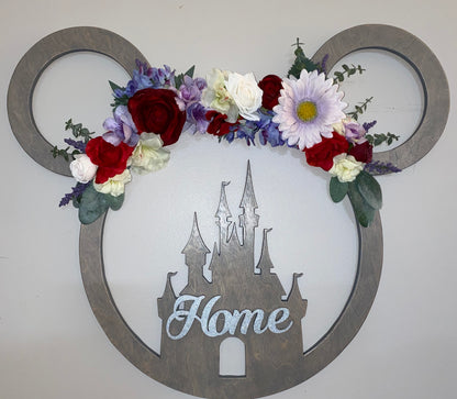 Summer Floral Fairytale Wreath - Disney Inspired Front Door Wreath (Large & Small Available)