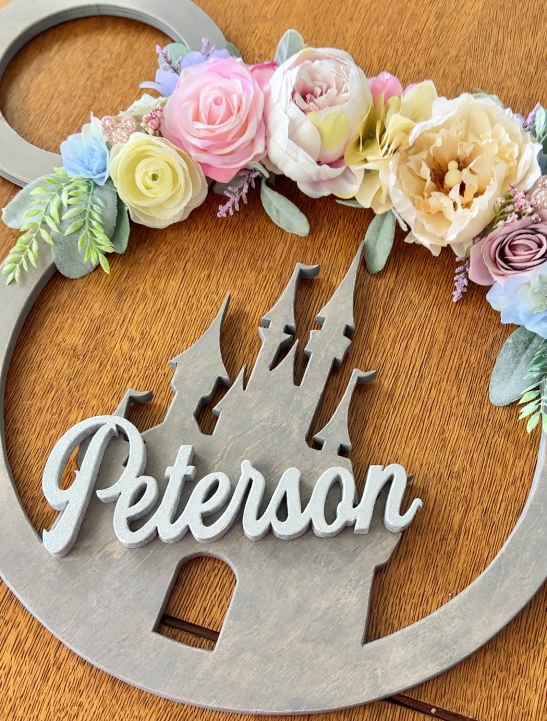 Summer Floral Fairytale Wreath - Disney Inspired Front Door Wreath (Large & Small Available)