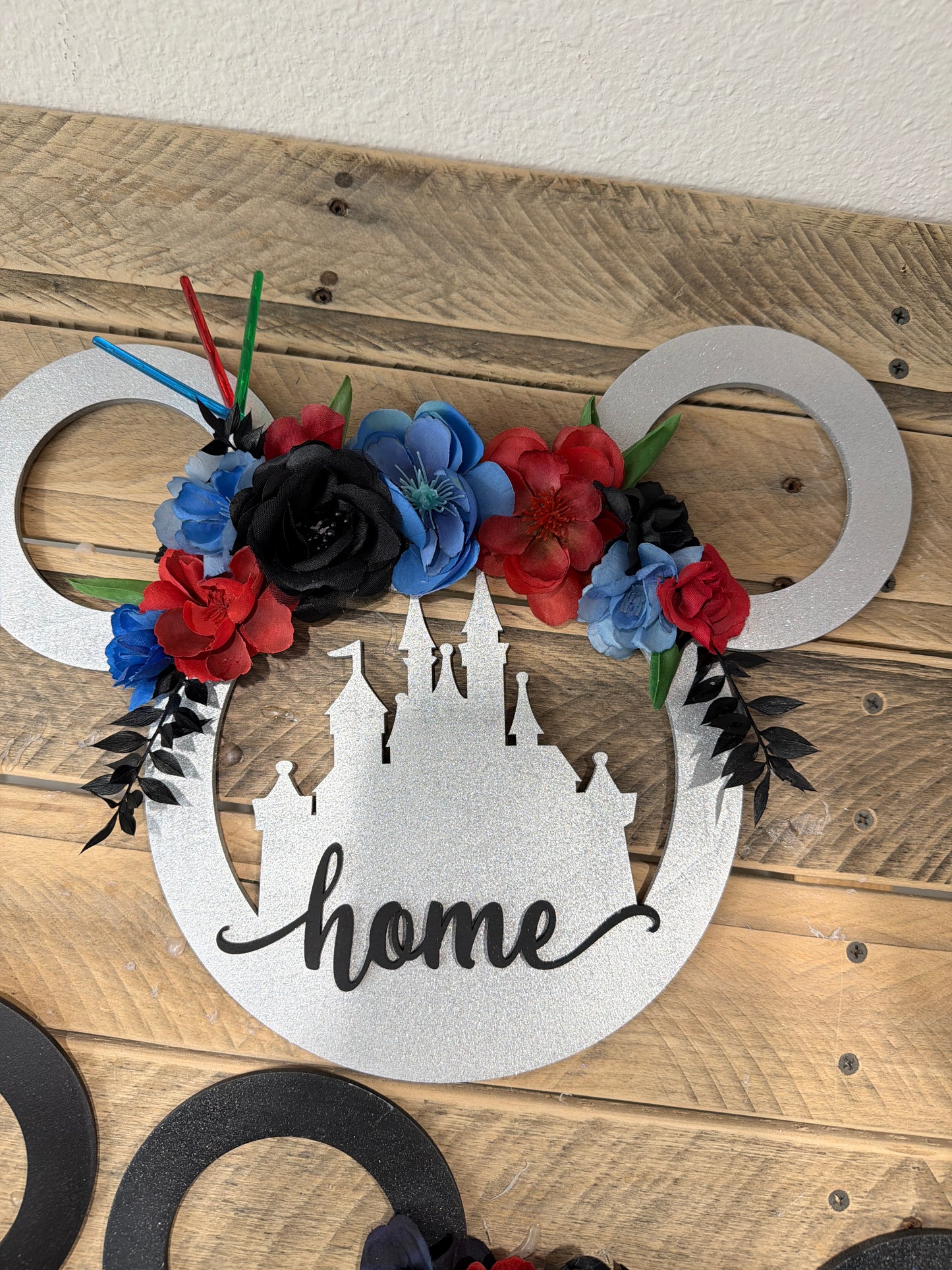 Summer Floral Fairytale Wreath - Disney Inspired Front Door Wreath (Large & Small Available)