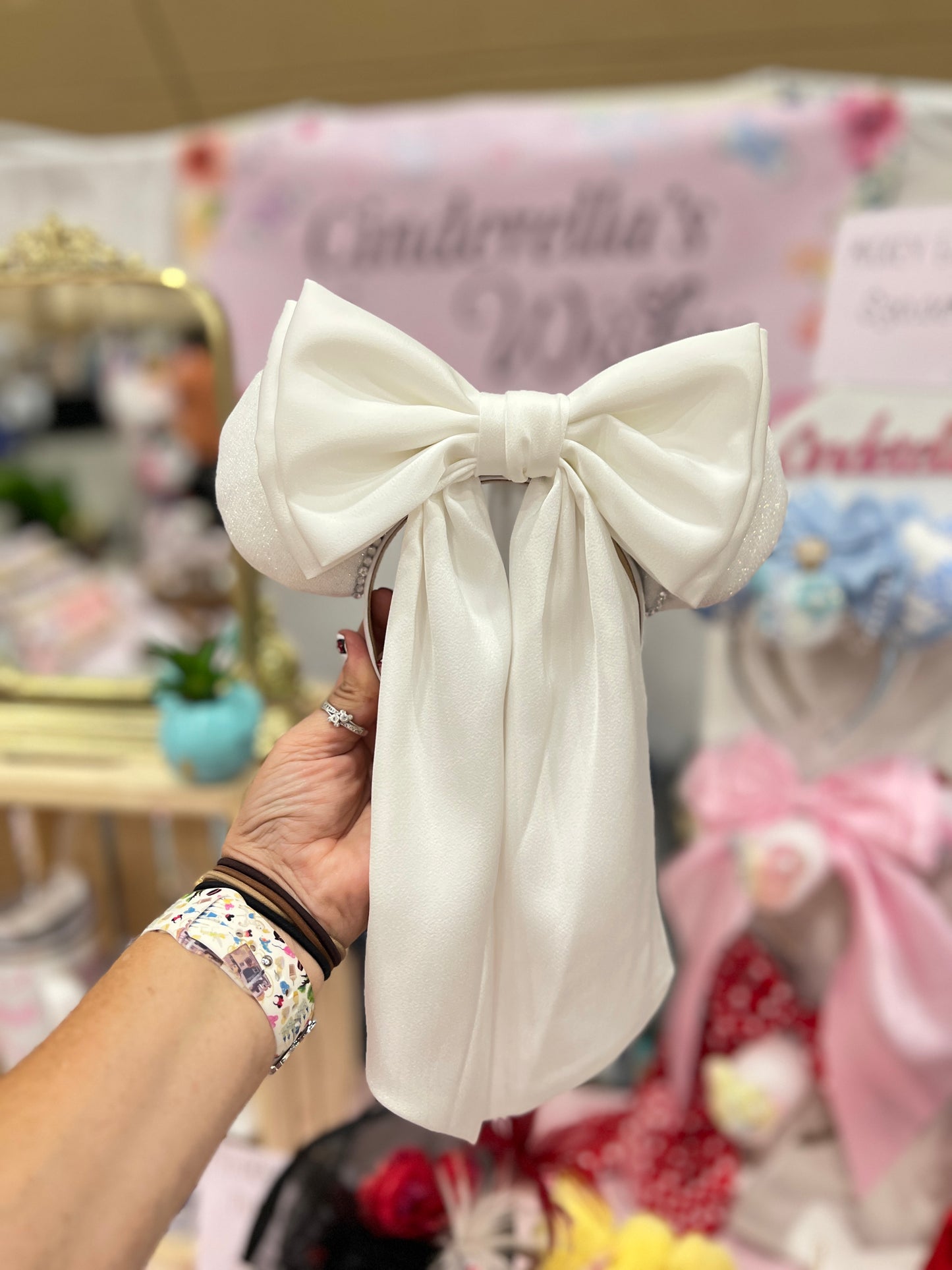 White Mickey Wedding Ears