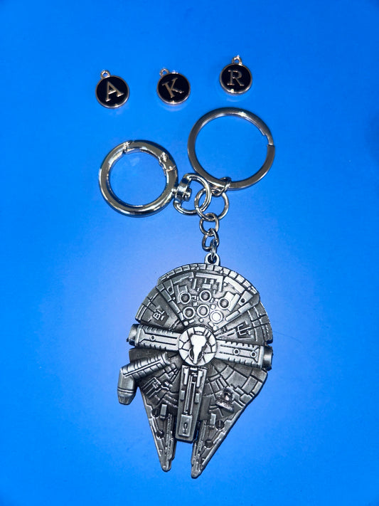 Personalized Galaxy Inspired Spaceship Keychains - Sci-Fi Backpack Charm Collection