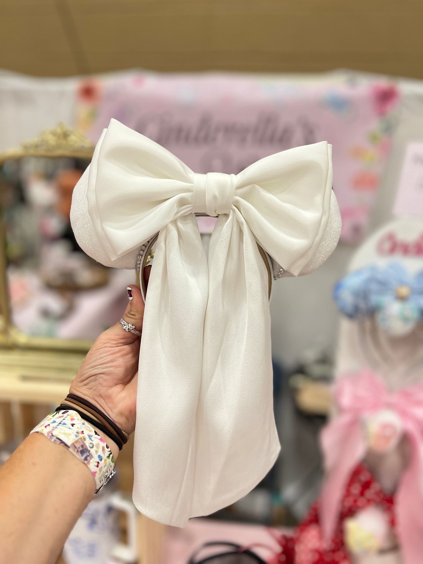 White Mickey Wedding Ears