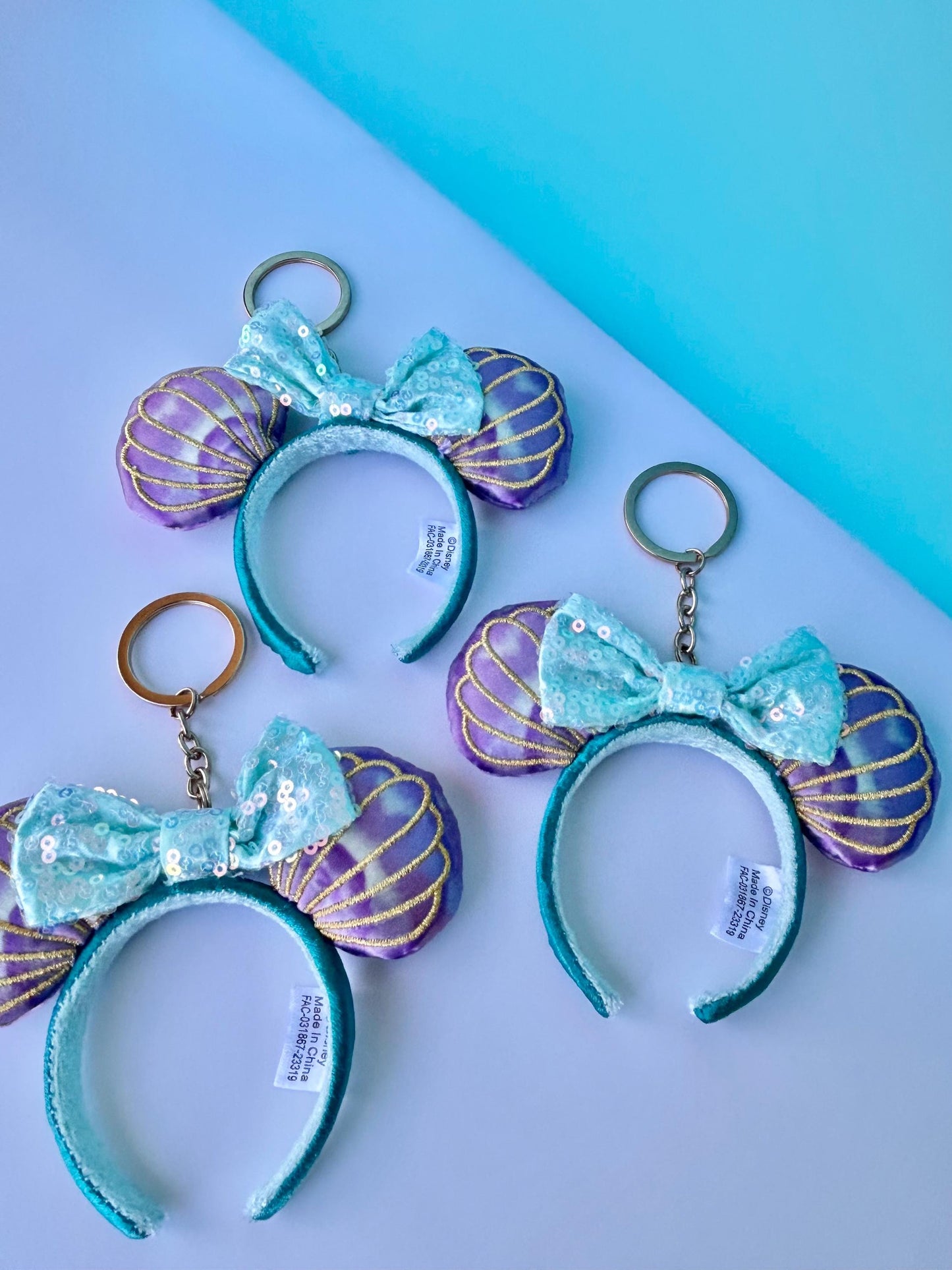 Mini Mouse Ear Headband Keychain Little Mermaid Bag Charm