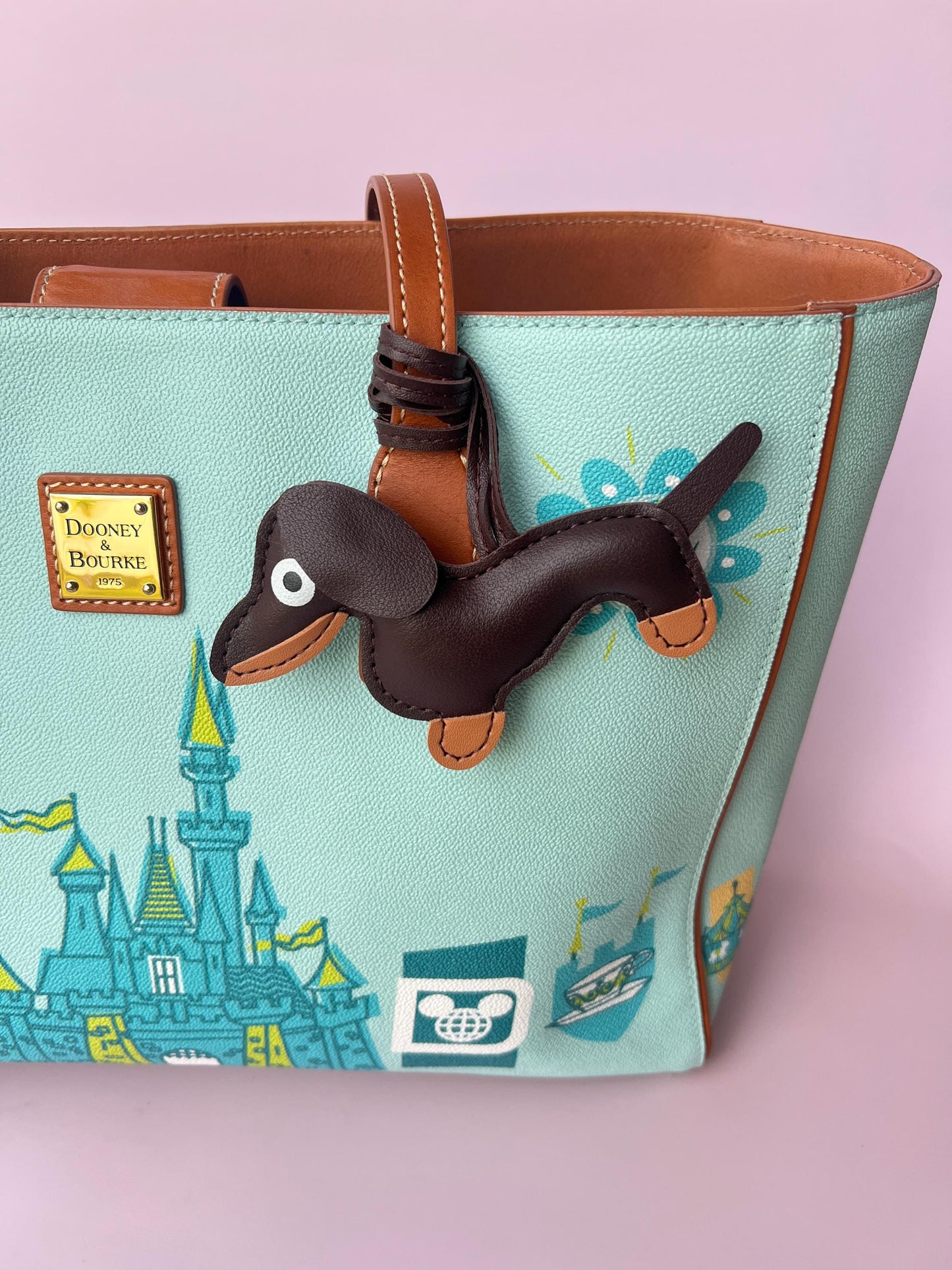 Leather Dachshund Bag Charm Personalized Pet Lover Gift