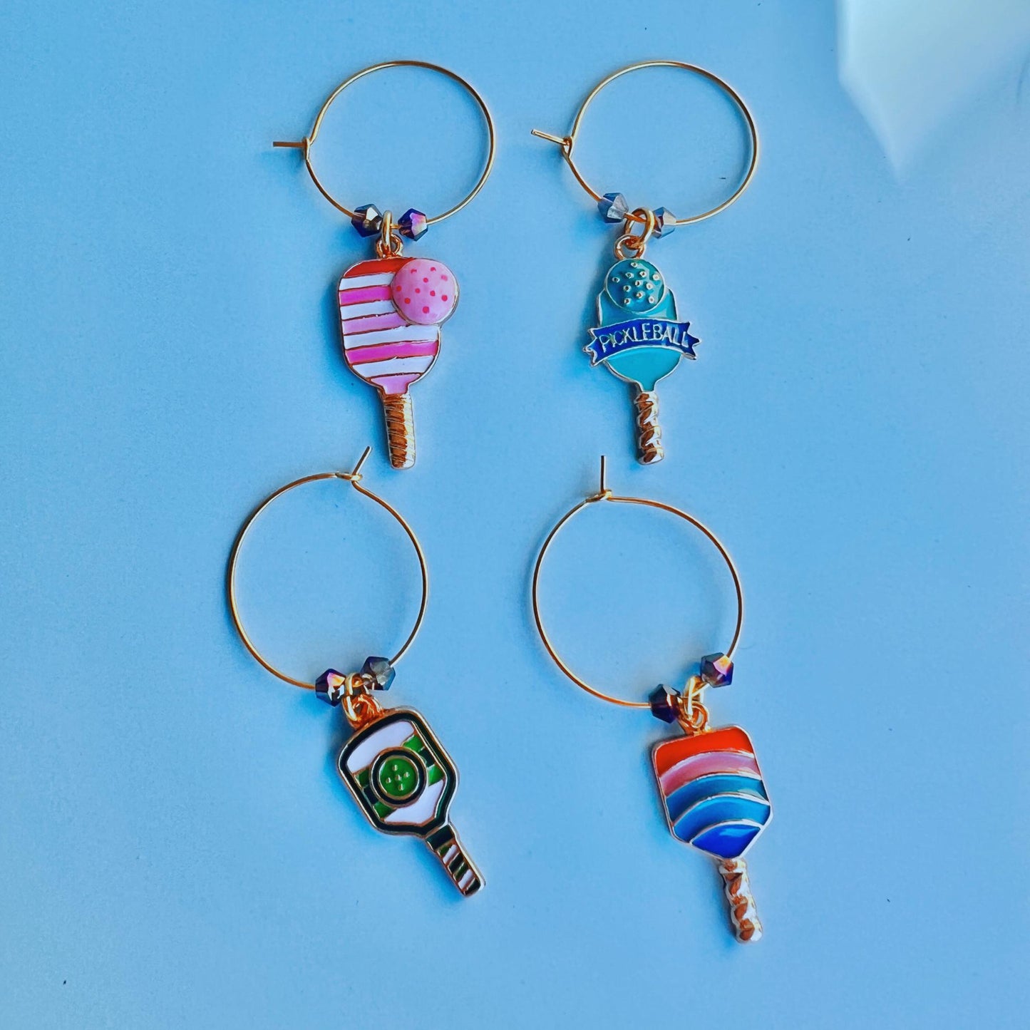 Pickleball Wine Glass Charm Hostess Party Gift
