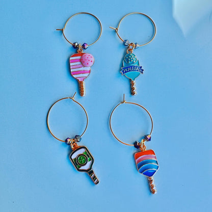 Pickleball Wine Glass Charm Hostess Party Gift