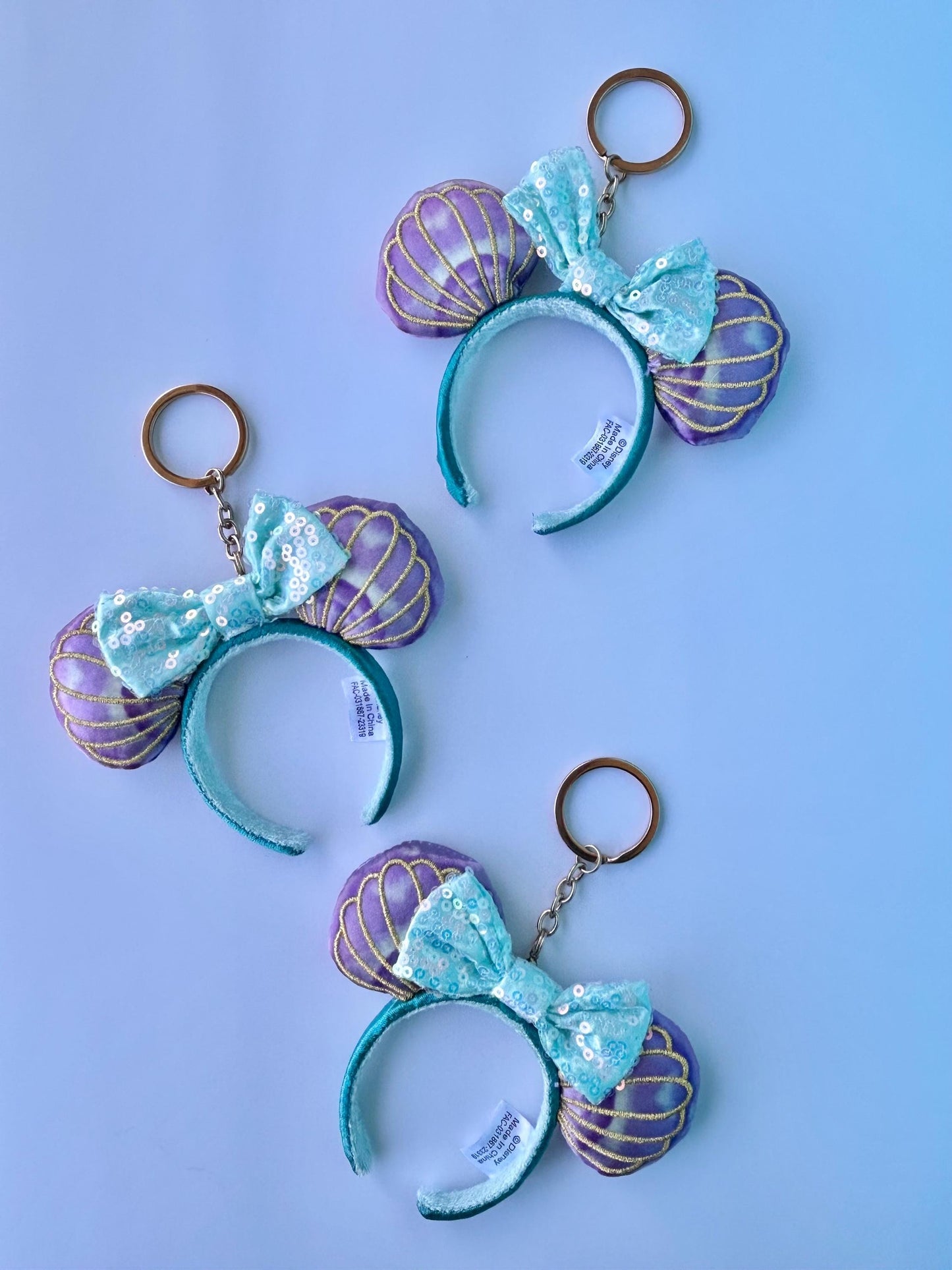 Mini Mouse Ear Headband Keychain Little Mermaid Bag Charm
