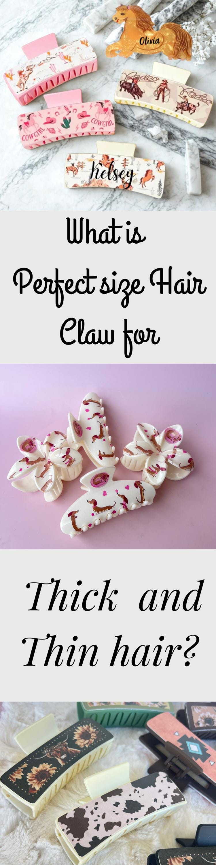 Large Claw Clip for Thick Hair Mouse Ear Design