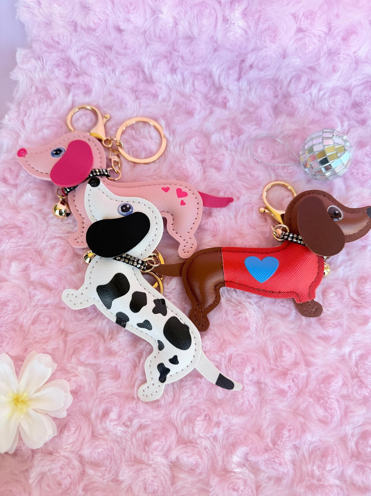 Dachshund Leather Keychain Personalized Dog Lover Gift