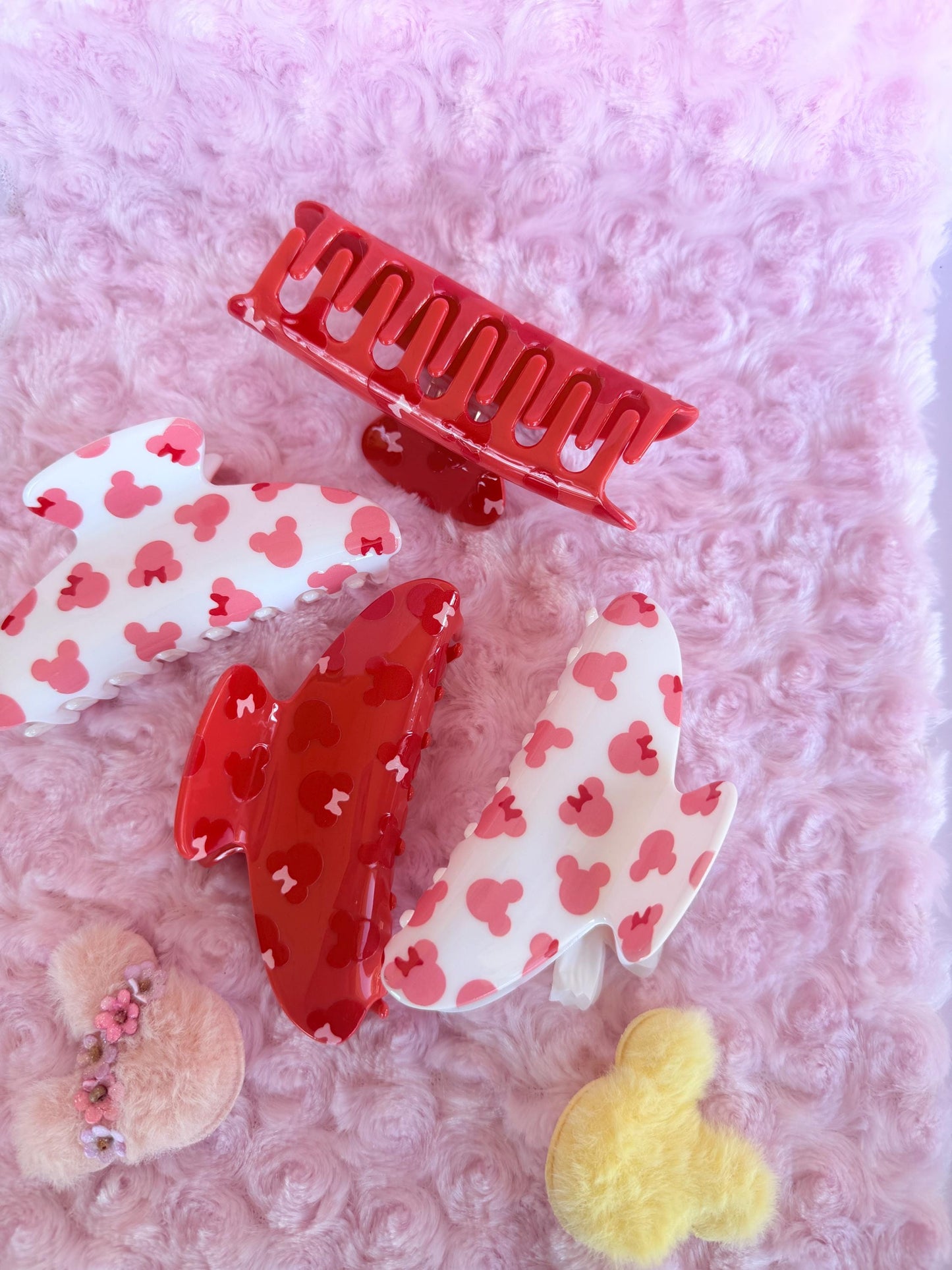 Large Claw Clip for Thick Hair Mouse Ear Design