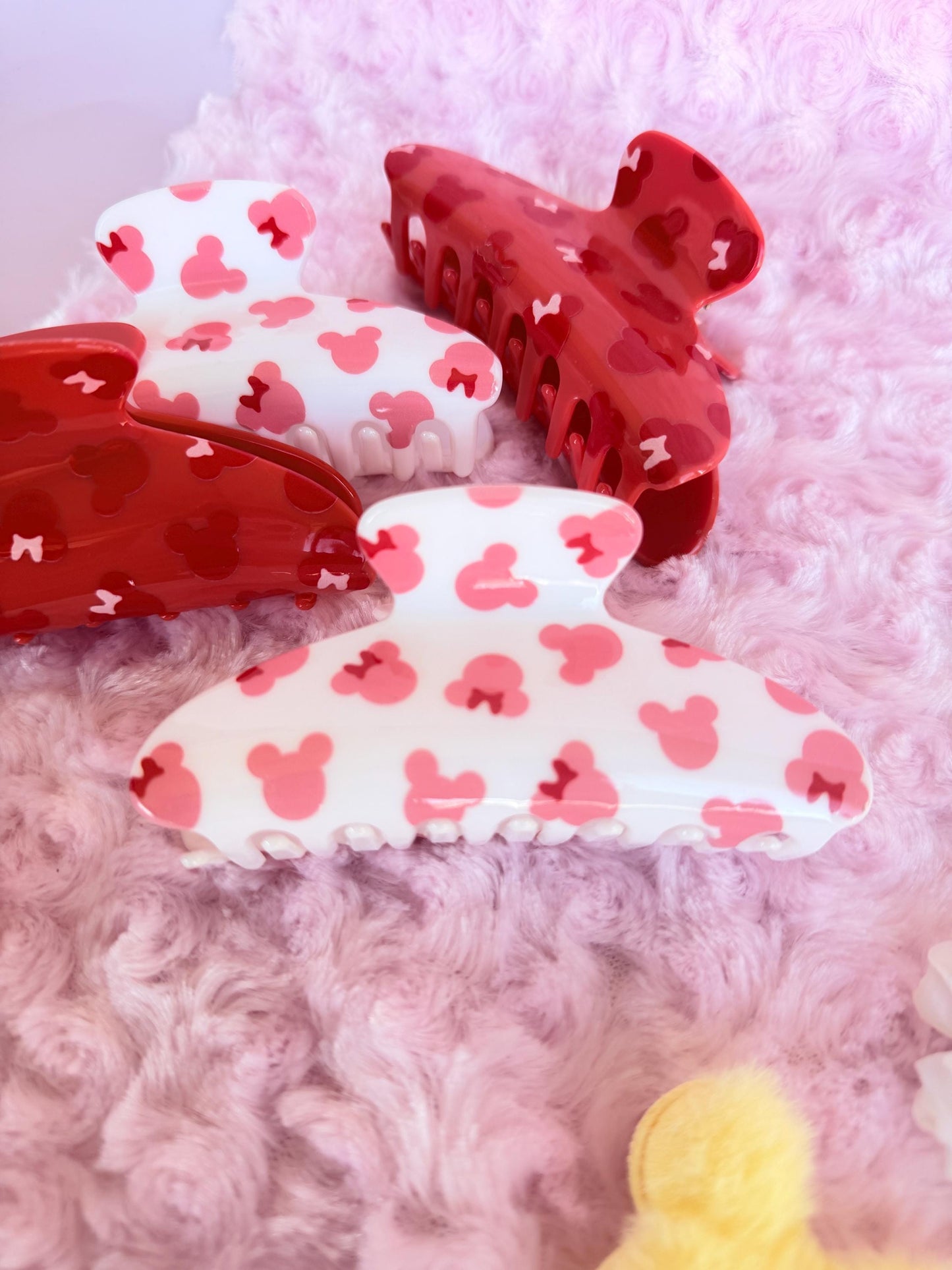 Large Claw Clip for Thick Hair Mouse Ear Design