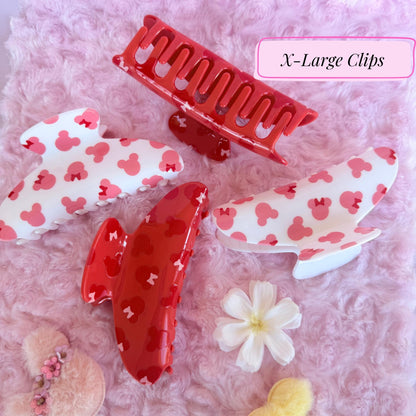 Large Claw Clip for Thick Hair Mouse Ear Design