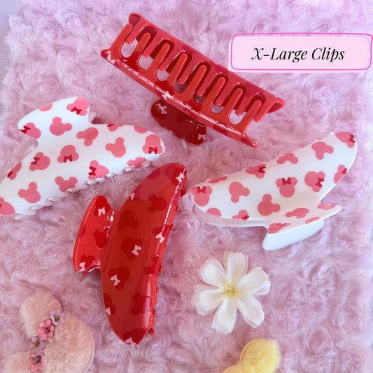 Large Claw Clip for Thick Hair Mouse Ear Design