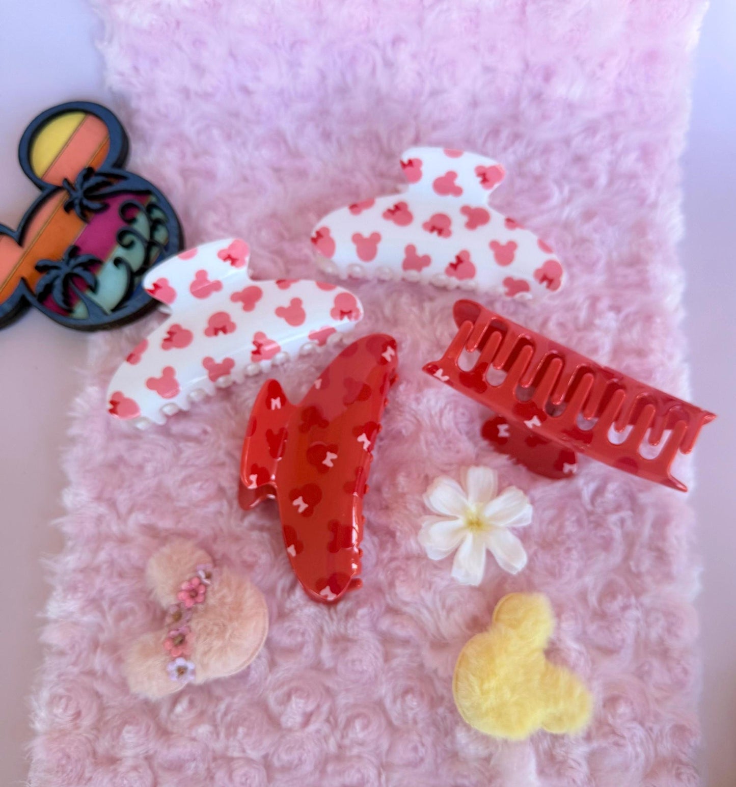 Large Claw Clip for Thick Hair Mouse Ear Design