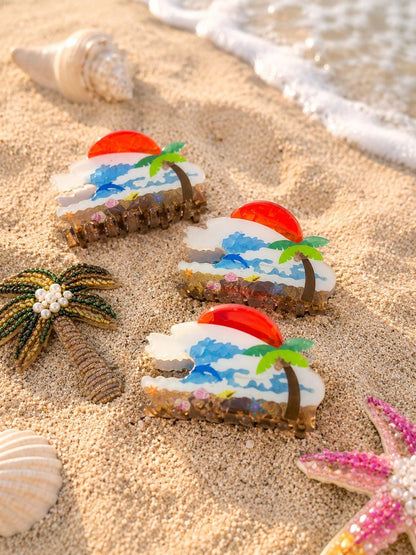 Palm Tree Hair Clip Tropical Hair Clips Beach Hair Clip Summer Hair Accessory