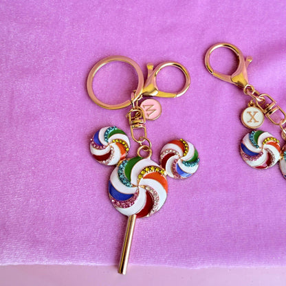 Lollipop Mouse Ears Cute Personalized Keychain