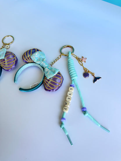Mini Mouse Ear Headband Keychain Little Mermaid Bag Charm