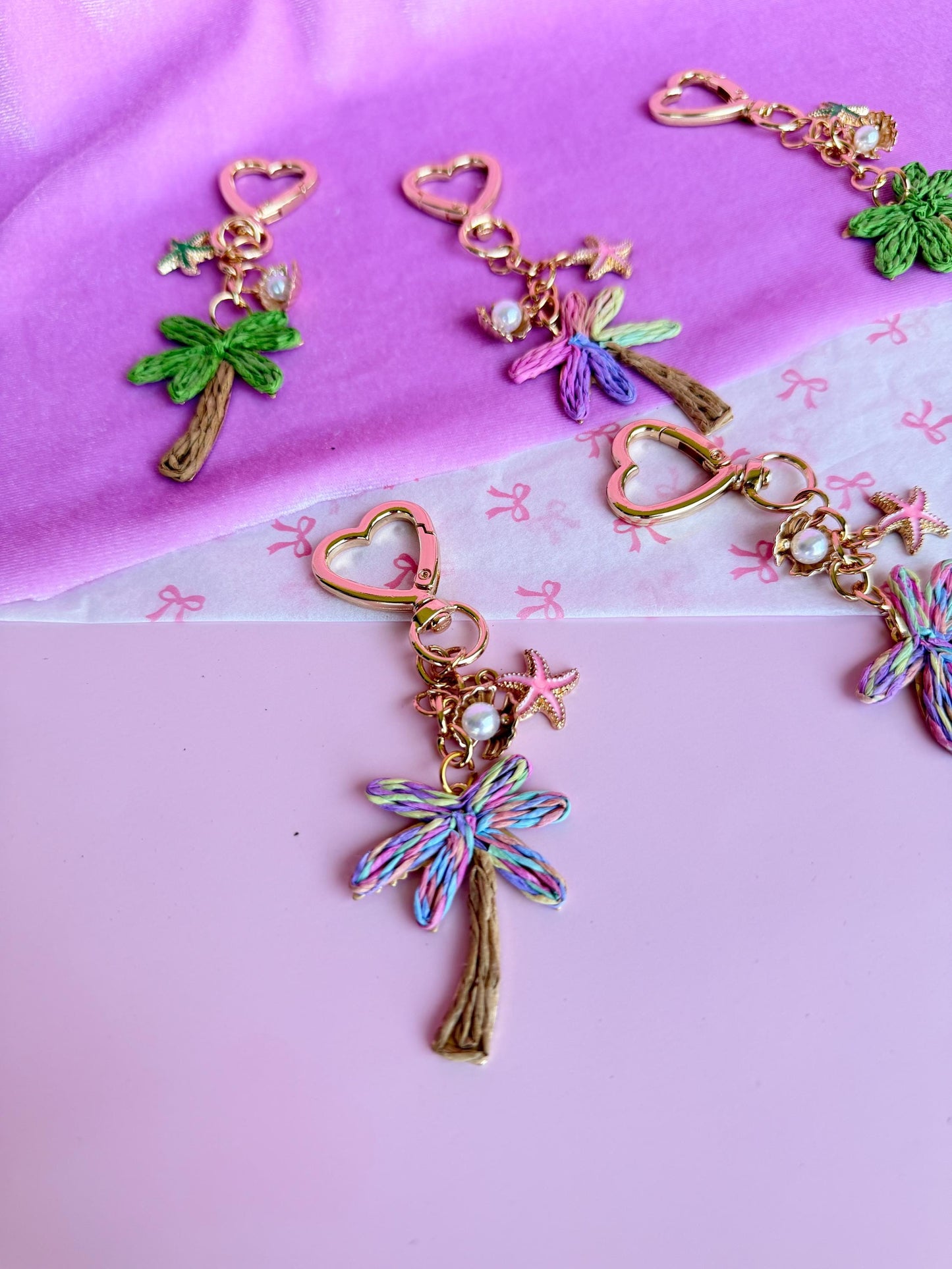 Palm Tree Bag Charm Coastal Purse Accessory