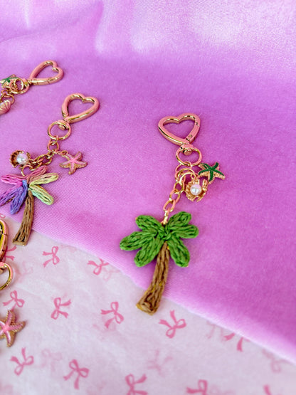 Palm Tree Bag Charm Coastal Purse Accessory