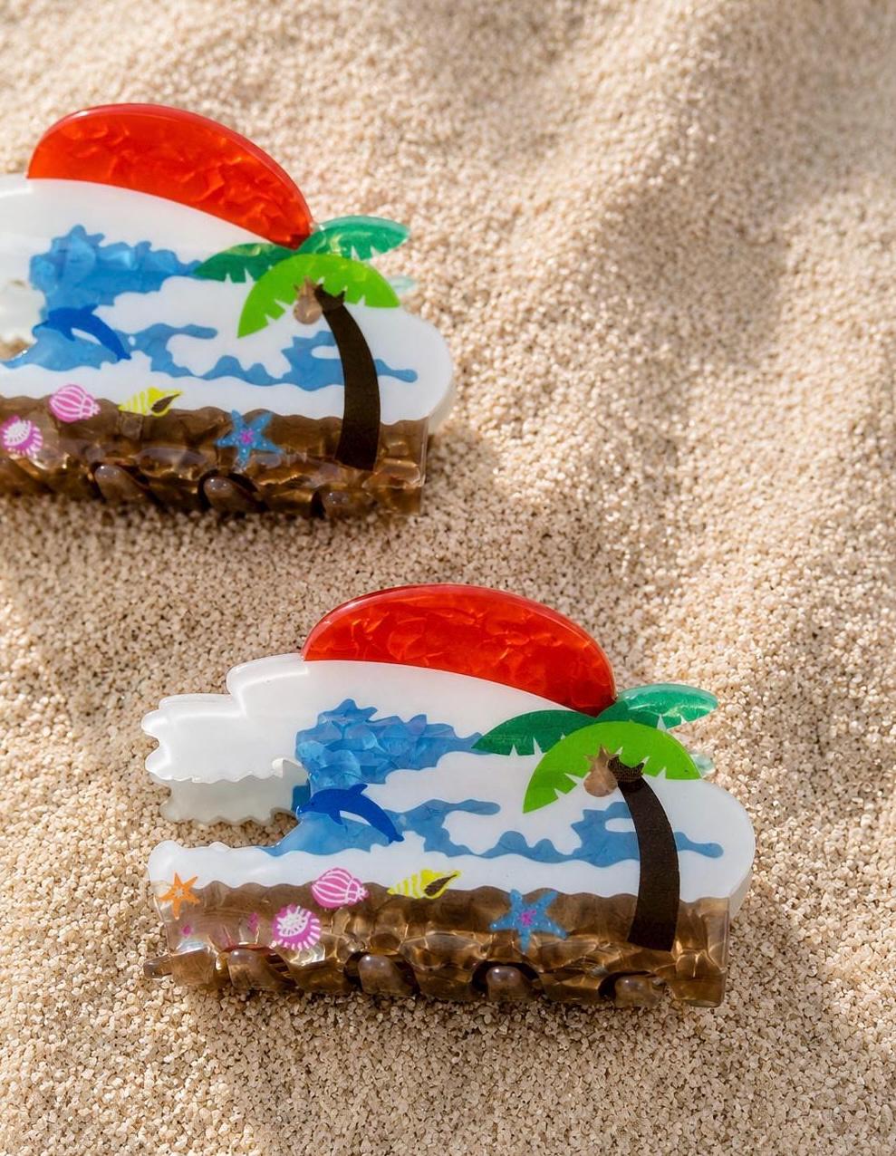 Palm Tree Hair Clip Tropical Hair Clips Beach Hair Clip Summer Hair Accessory