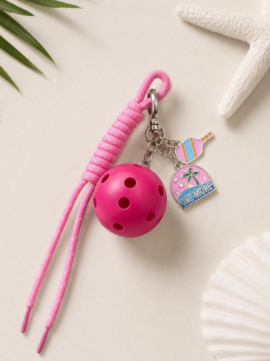 Personalized Pickleball Bag Charm Pink Pickleball Gifts