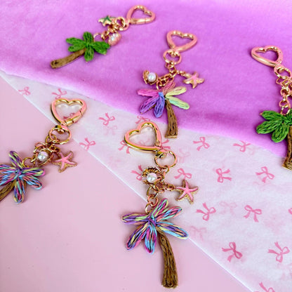 Palm Tree Bag Charm Coastal Purse Accessory