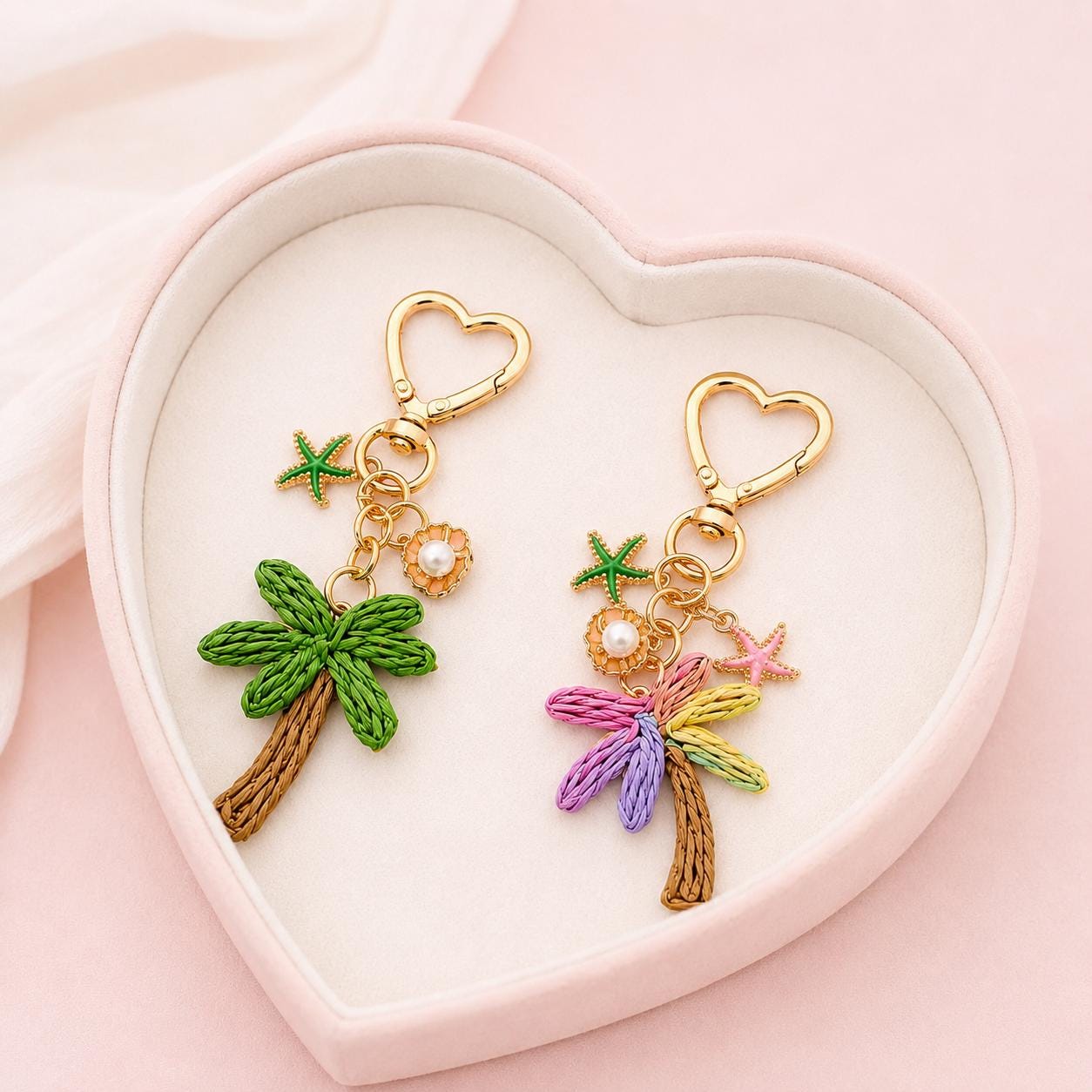 Palm Tree Bag Charm Coastal Purse Accessory