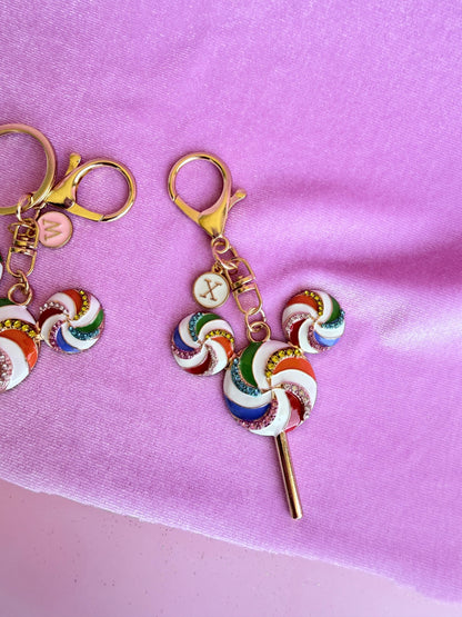 Lollipop Mouse Ears Cute Personalized Keychain