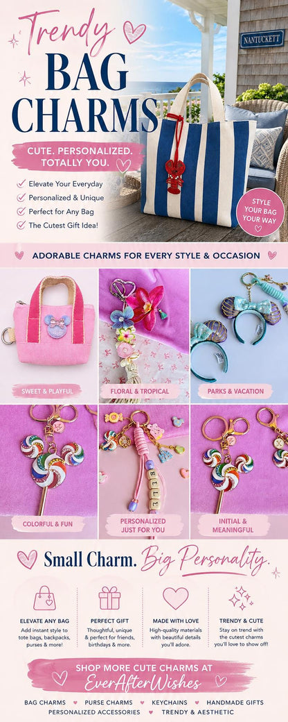 Lollipop Mouse Ears Cute Personalized Keychain