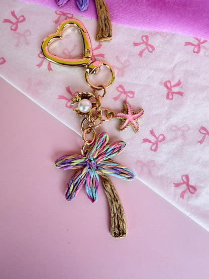 Palm Tree Bag Charm Coastal Purse Accessory