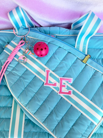 Personalized Pickleball Bag Charm Pink Pickleball Gifts