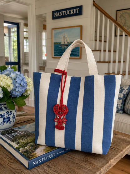 Lobster Bag Charm Personalized Beaded Purse Charm Summer Keychain