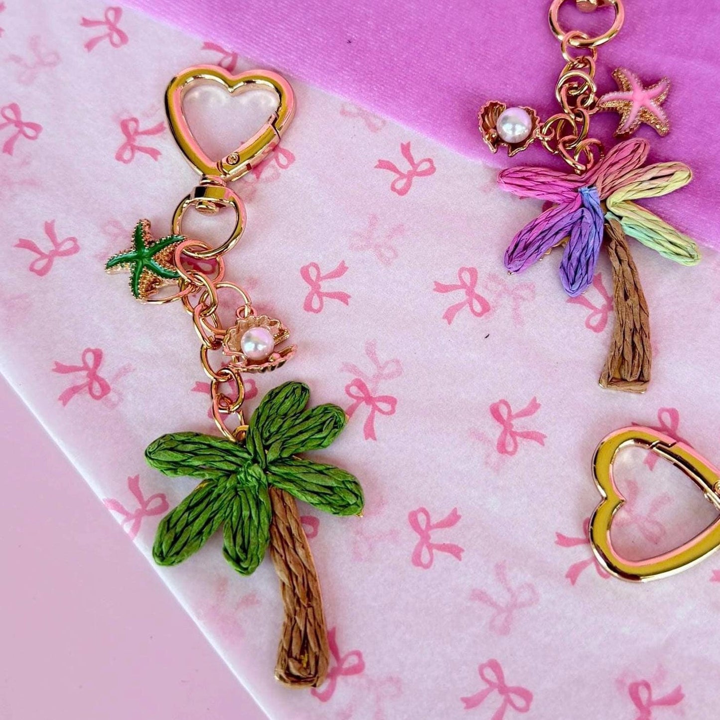 Palm Tree Bag Charm Coastal Purse Accessory