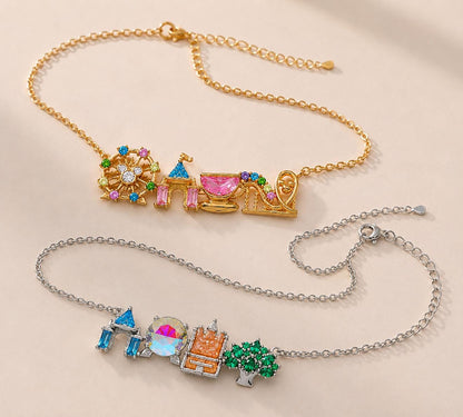 Four Parks Necklace Castle Charm Jewelry