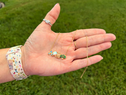 Four Parks Necklace Castle Charm Jewelry