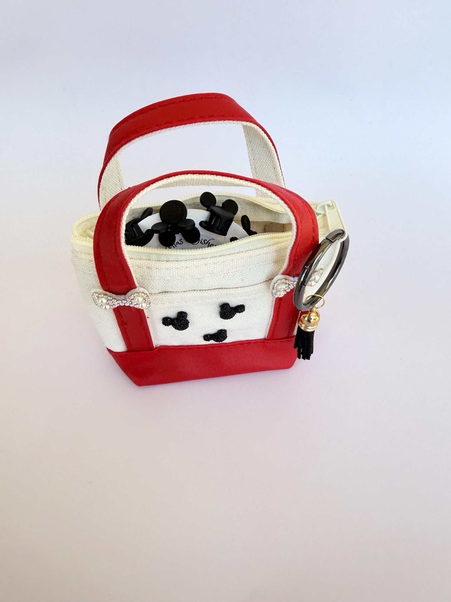 Personalized Mini Tote Bag & Mouse Ears Hair Clips