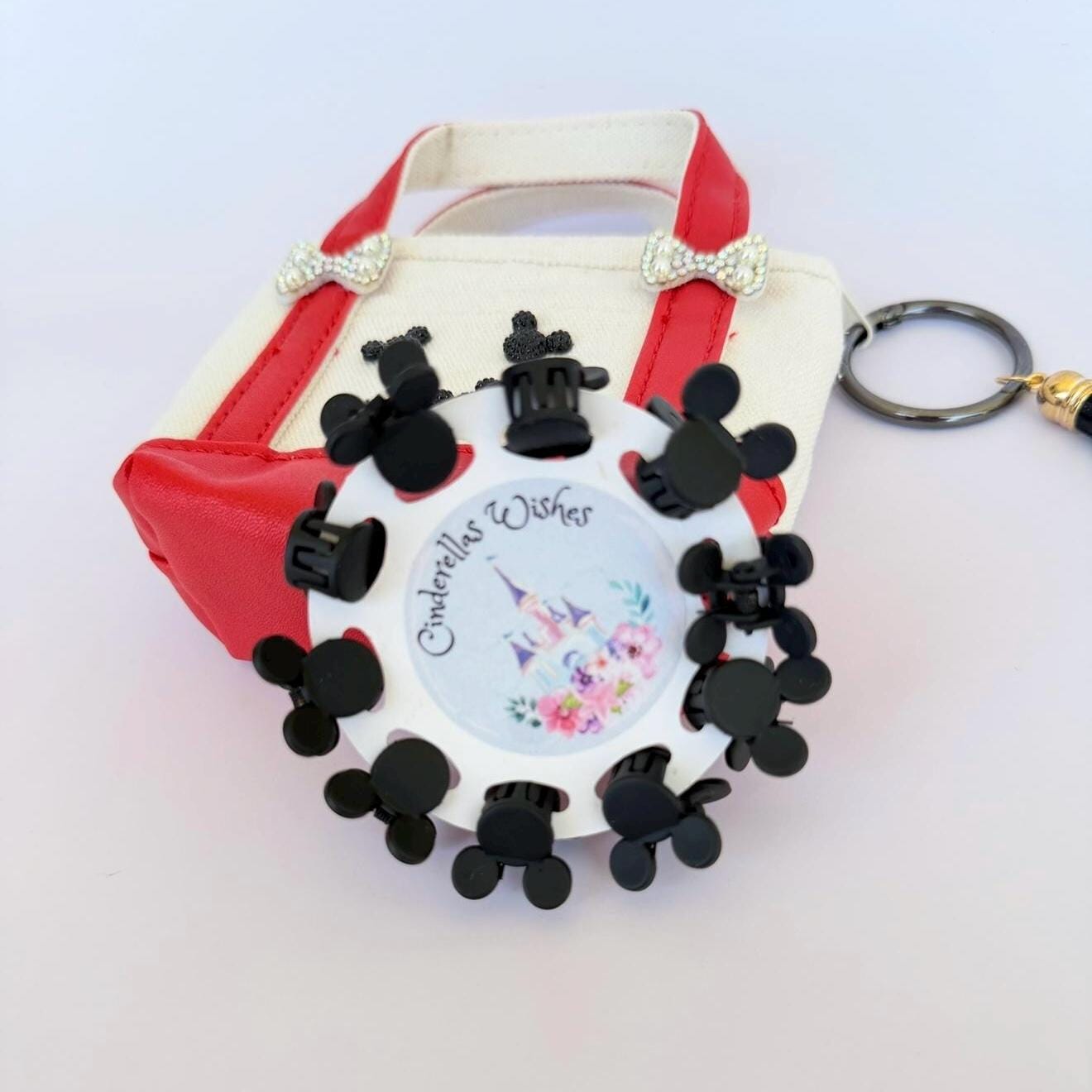 Personalized Mini Tote Bag & Mouse Ears Hair Clips