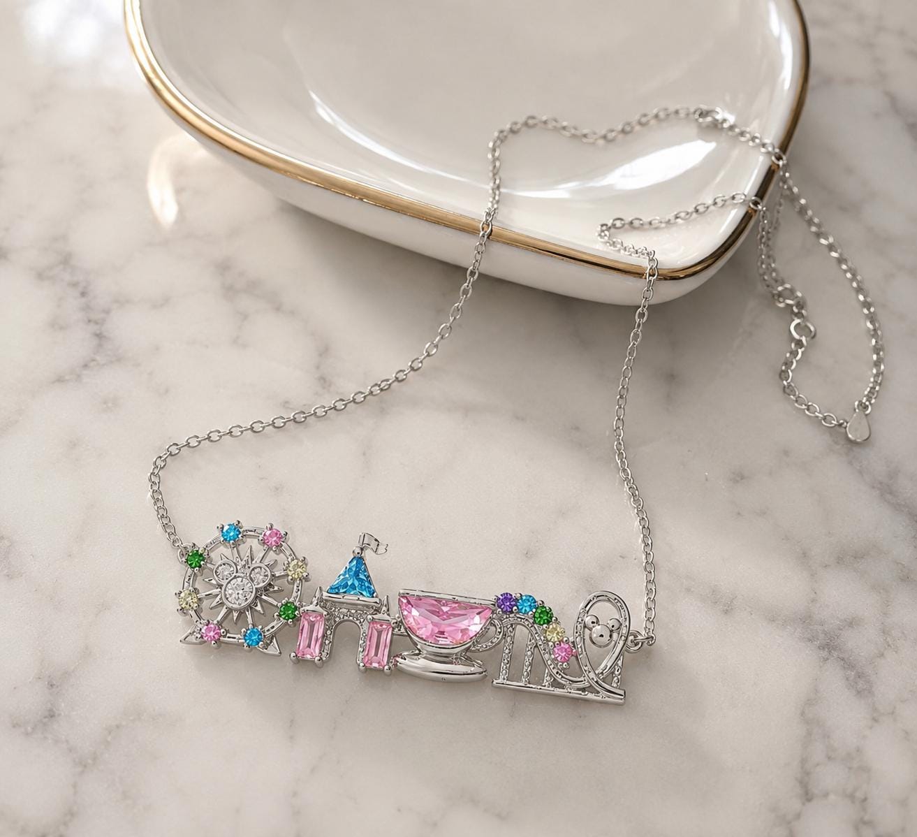 Four Parks Necklace Castle Charm Jewelry