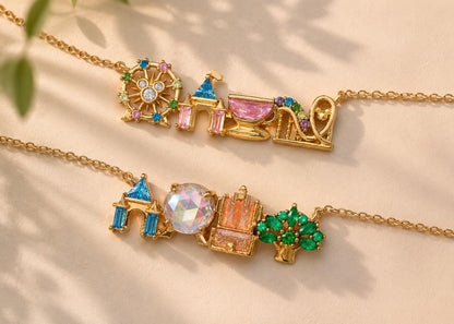 Four Parks Necklace Castle Charm Jewelry
