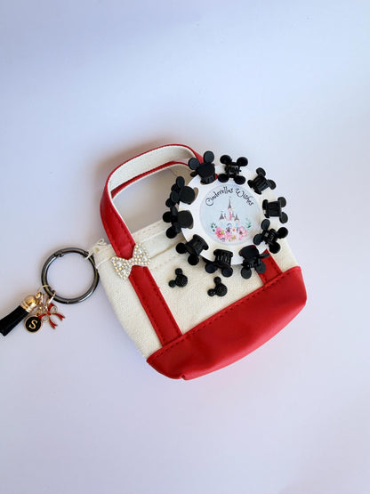 Personalized Mini Tote Bag & Mouse Ears Hair Clips