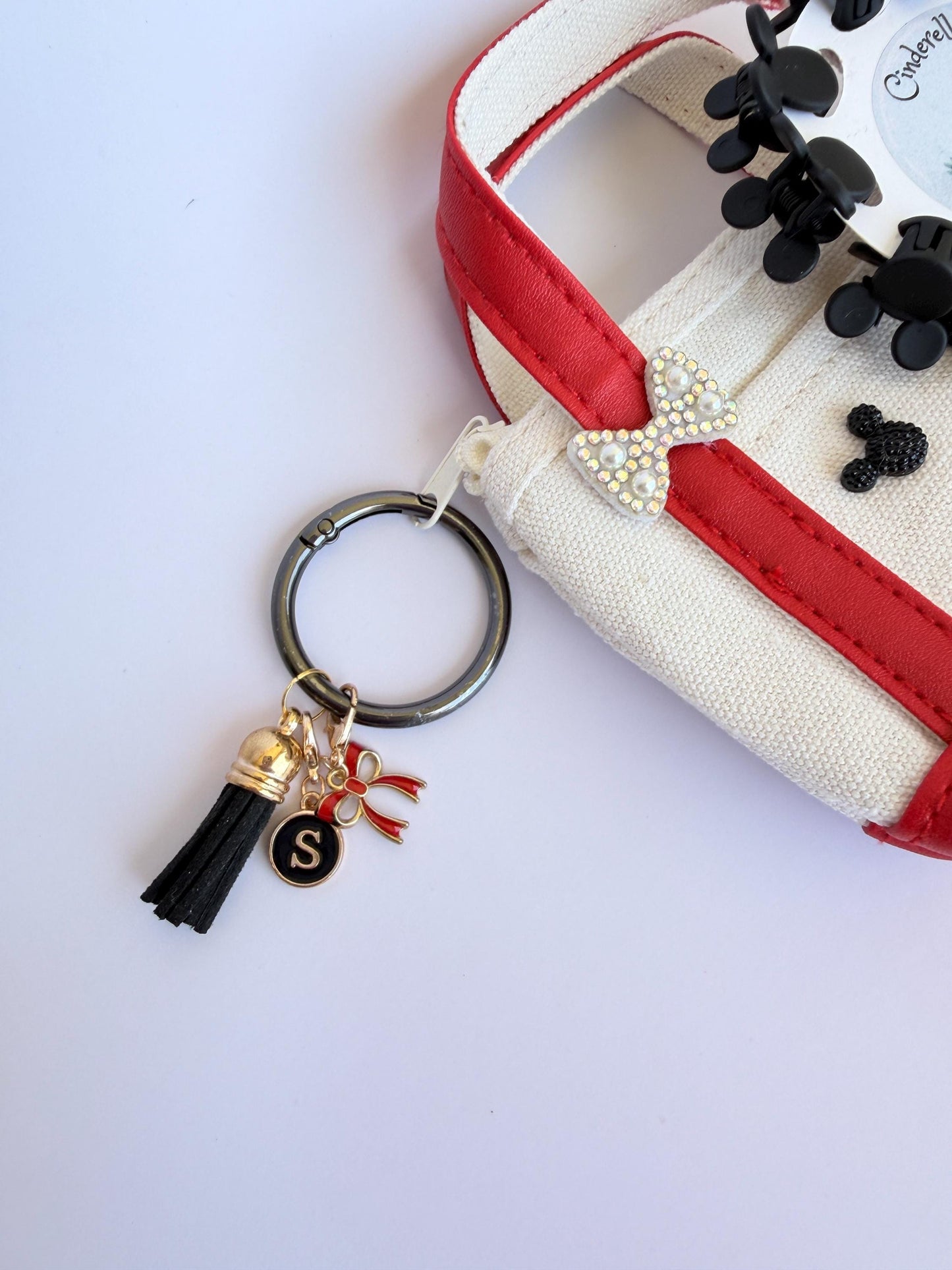 Personalized Mini Tote Bag & Mouse Ears Hair Clips