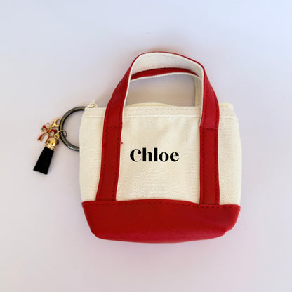 Personalized Mini Tote Bag & Mouse Ears Hair Clips