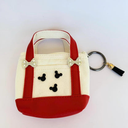 Personalized Mini Tote Bag & Mouse Ears Hair Clips
