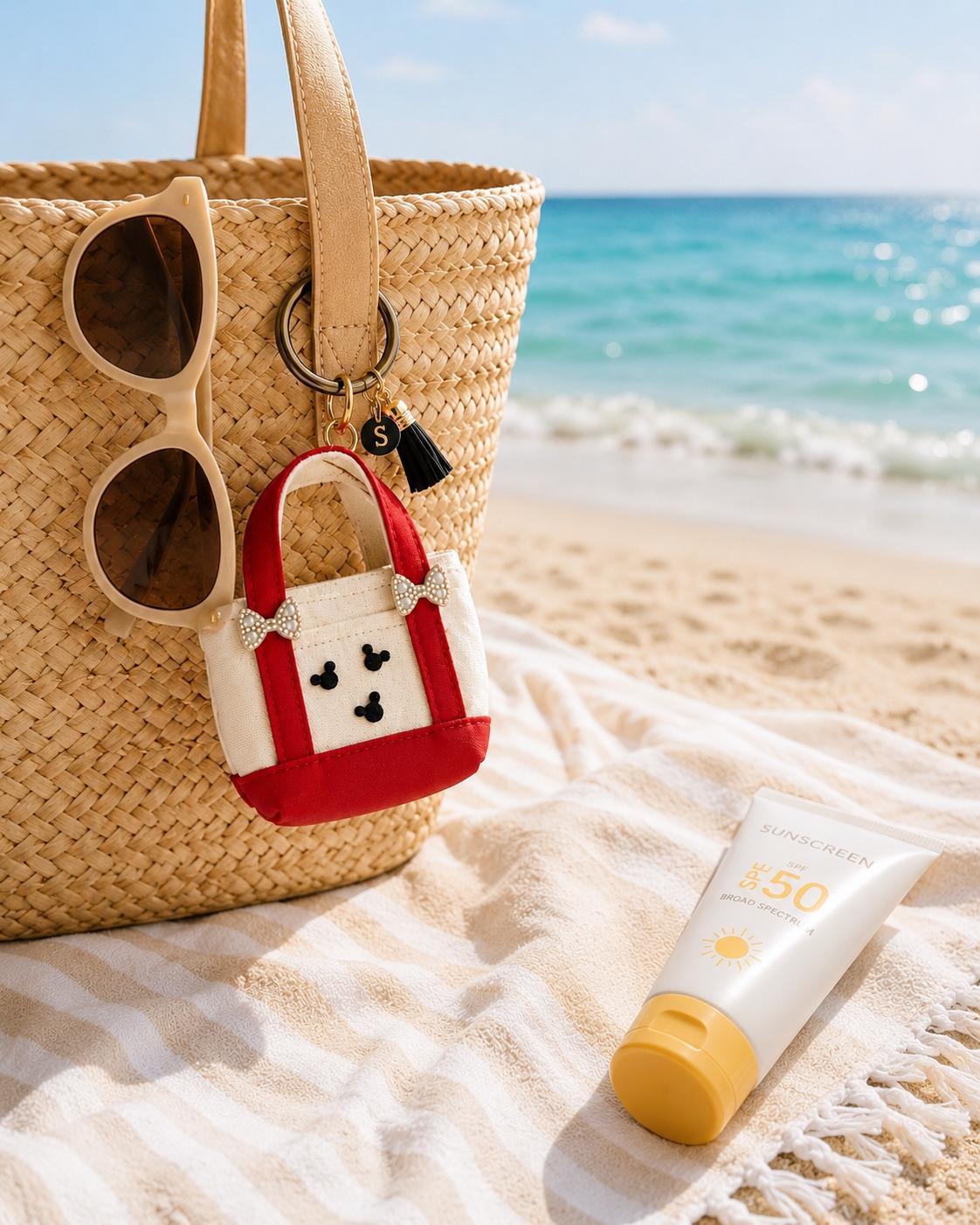 Personalized Mini Tote Bag & Mouse Ears Hair Clips